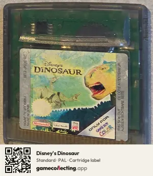 Disney's Dinosaur Game Boy Color, PAL cartridge label