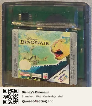 Disney's Dinosaur Game Boy Color, PAL cartridge label
