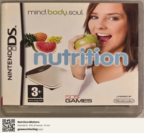 Nutrition Matters Nintendo DS, France box front