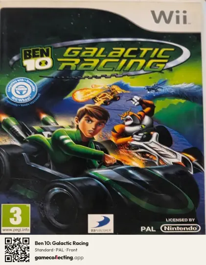 Ben 10: Galactic Racing Nintendo Wii, PAL box front