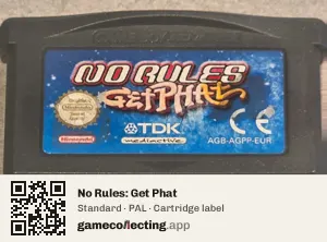 No Rules: Get Phat Game Boy Advance, PAL cartridge label