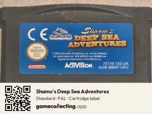 Shamu's Deep Sea Adventures Game Boy Advance, PAL cartridge label