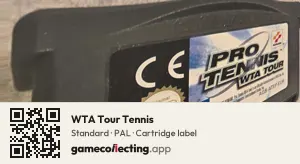 WTA Tour Tennis Game Boy Advance, PAL cartridge label