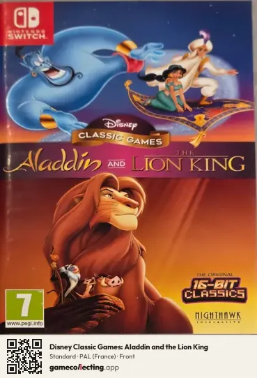Disney Classic Games: Aladdin and the Lion King Nintendo Switch, France box front