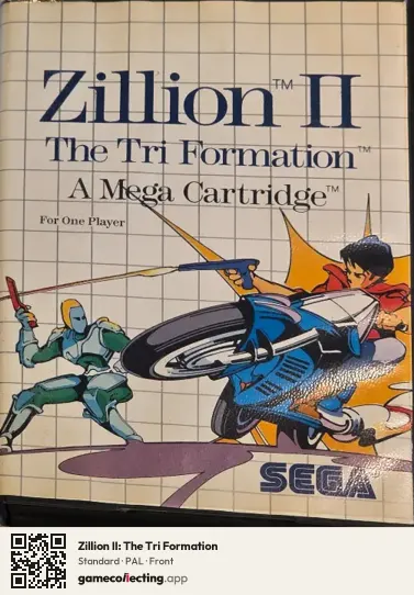 Zillion II: The Tri Formation Sega Master System, PAL box front