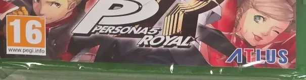 Persona 5 Royal, the PEGI square on its front