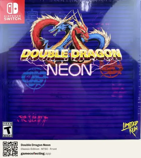 Double Dragon Neon Nintendo Switch, NTSC box front