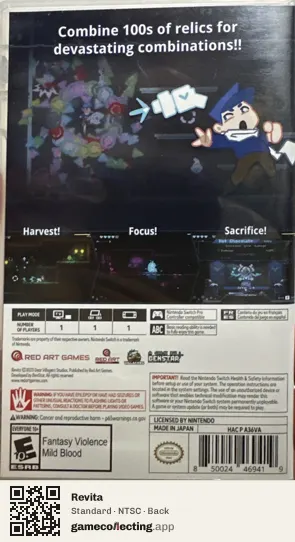 Revita Nintendo Switch, NTSC box back