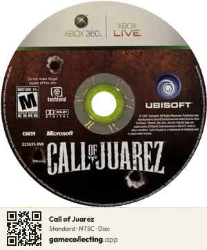 Call of Juarez Xbox 360, NTSC disc