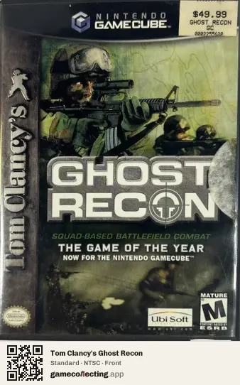 Tom Clancy's Ghost Recon Nintendo GameCube, NTSC box front