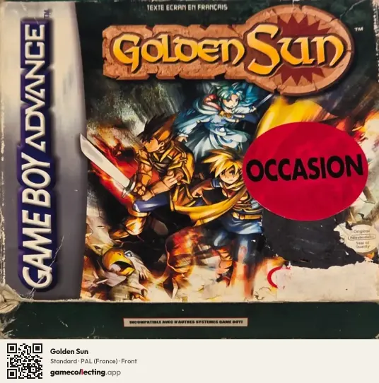 Golden Sun Game Boy Advance, France box front