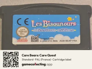 Care Bears: Care Quest Game Boy Advance, PAL cartridge label