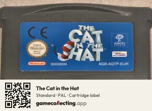 The Cat in the Hat Game Boy Advance, PAL cartridge label