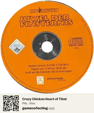 Crazy Chicken Heart of Tibet Computer, PAL disc