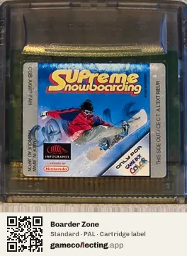 Boarder Zone Game Boy Color, PAL cartridge label