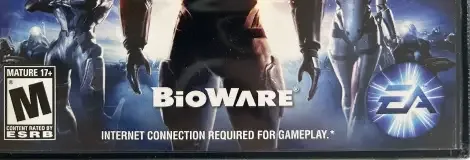 Mass Effect, the ESRB box on its front
