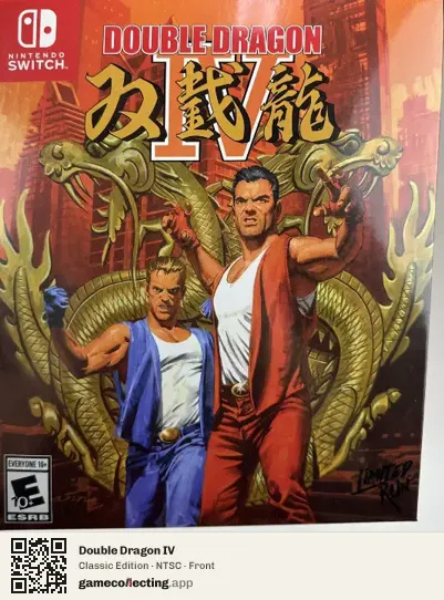 Double Dragon IV Nintendo Switch, NTSC box front