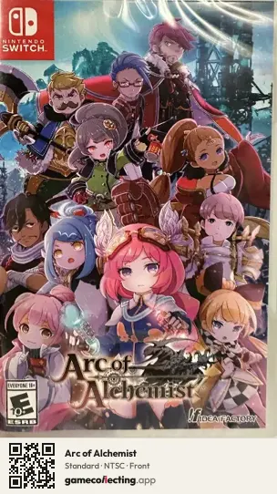 Arc of Alchemist Nintendo Switch, NTSC box front
