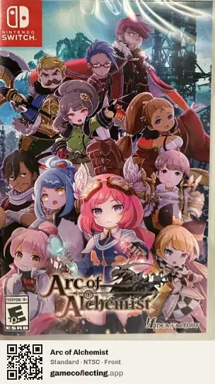 Arc of Alchemist Nintendo Switch, NTSC box front