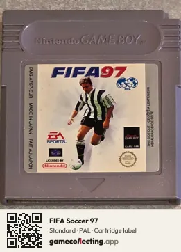 FIFA Soccer 97 Game Boy, PAL cartridge label
