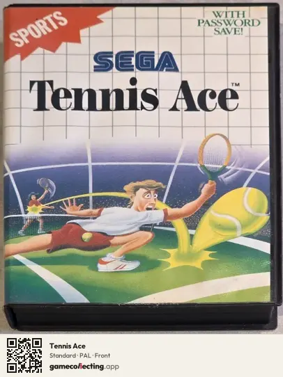 Tennis Ace Sega Master System, PAL box front