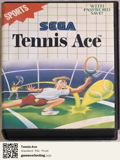 Tennis Ace Sega Master System, PAL box front