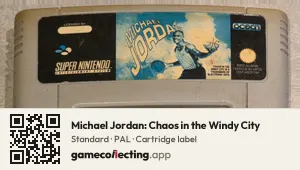 Michael Jordan: Chaos in the Windy City Super Nintendo Entertainment System, PAL cartridge label
