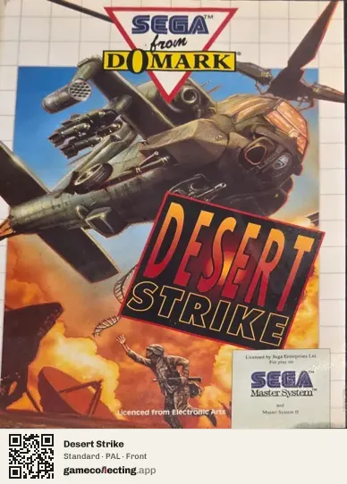 Desert Strike Sega Master System, PAL box front