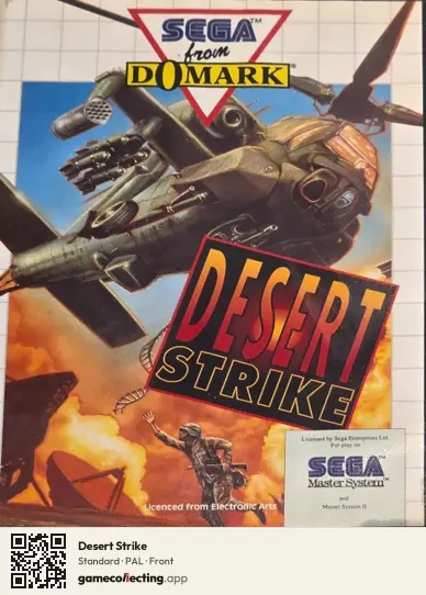 Desert Strike Sega Master System, PAL box front