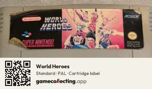 World Heroes Super Nintendo Entertainment System, PAL cartridge label