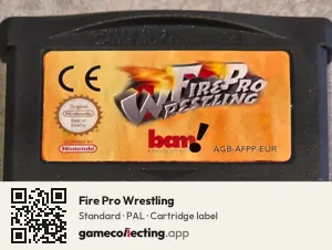 Fire Pro Wrestling Game Boy Advance, PAL cartridge label