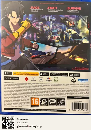 Screamer PlayStation 5, PAL box back