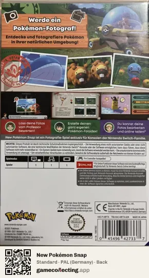 New Pokémon Snap Nintendo Switch, Germany box back