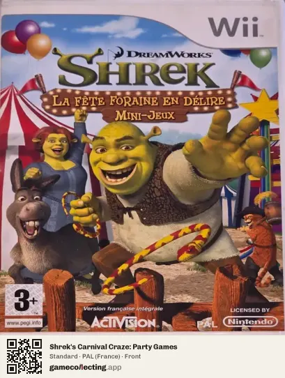 Shrek's Carnival Craze: Party Games Nintendo Wii, France box front
