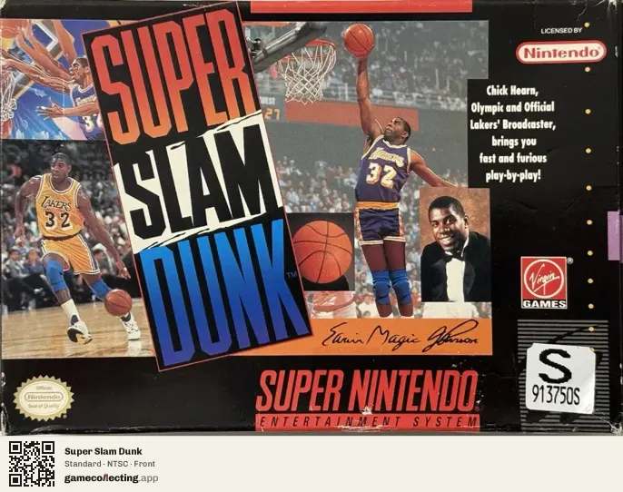 Super Slam Dunk Super Nintendo Entertainment System, NTSC box front