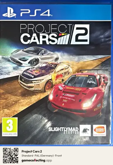 Project Cars 2 PlayStation 4, Germany box front