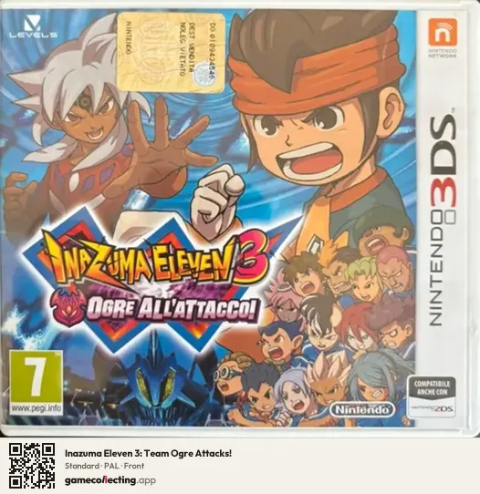 Inazuma Eleven 3: Team Ogre Attacks! Nintendo 3DS, PAL box front
