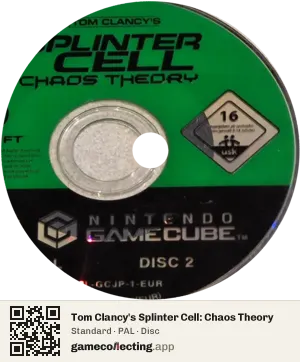 Tom Clancy's Splinter Cell: Chaos Theory Nintendo GameCube, PAL disc