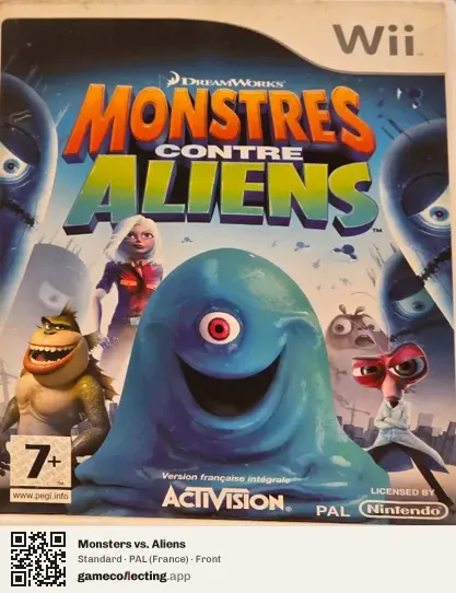 Monsters vs. Aliens Nintendo Wii, France box front