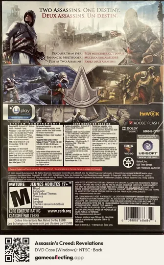 Assassin's Creed: Revelations Computer, NTSC box back