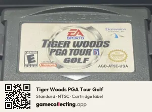 Tiger Woods PGA Tour Golf Game Boy Advance, NTSC cartridge label
