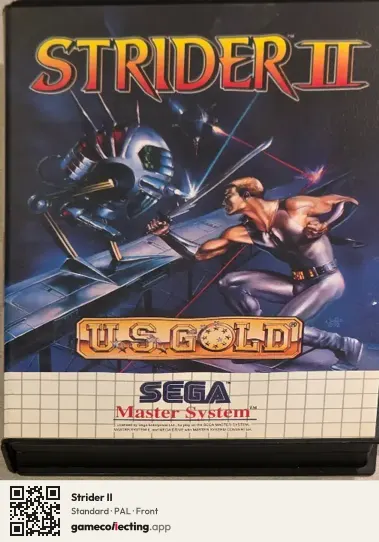 Strider II Sega Master System, PAL box front