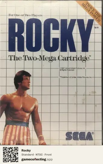 Rocky Sega Master System, NTSC box front