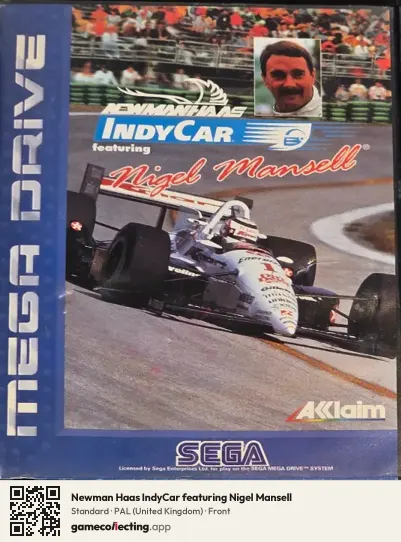 Newman Haas IndyCar featuring Nigel Mansell Sega Mega Drive / Genesis, United Kingdom box front