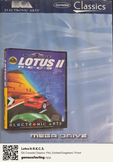 Lotus II: R.E.C.S. Sega Mega Drive / Genesis, United Kingdom box front