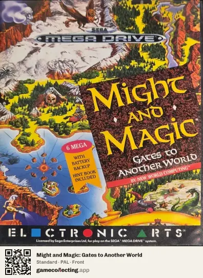 Might and Magic: Gates to Another World Sega Mega Drive / Genesis, PAL box front