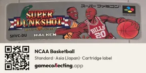 NCAA Basketball Super Nintendo Entertainment System, Asia cartridge label
