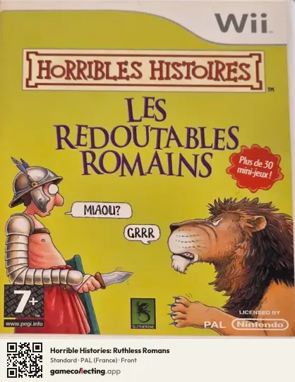 Horrible Histories: Ruthless Romans Nintendo Wii, France box front