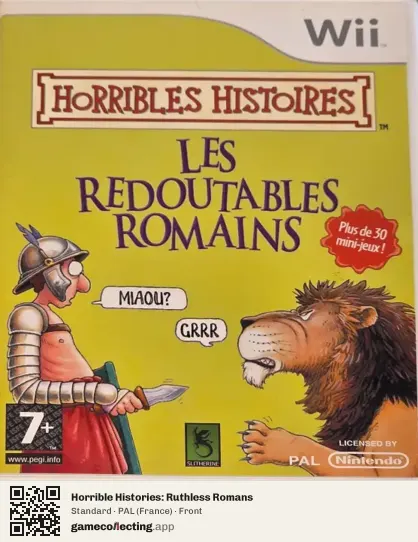 Horrible Histories: Ruthless Romans Nintendo Wii, France box front