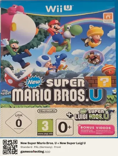 New Super Mario Bros. U + New Super Luigi U Nintendo Wii U, Germany box front